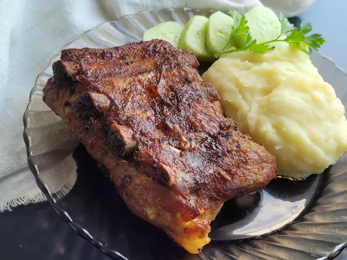 Deliciosas Costillas De Cerdo Con Salsa BBQ Al Horno Receta