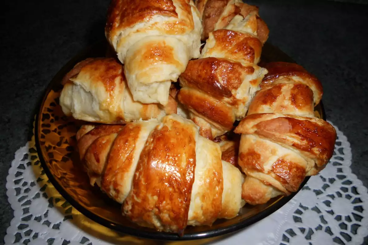 Croissants franceses de mantequilla - Receta 