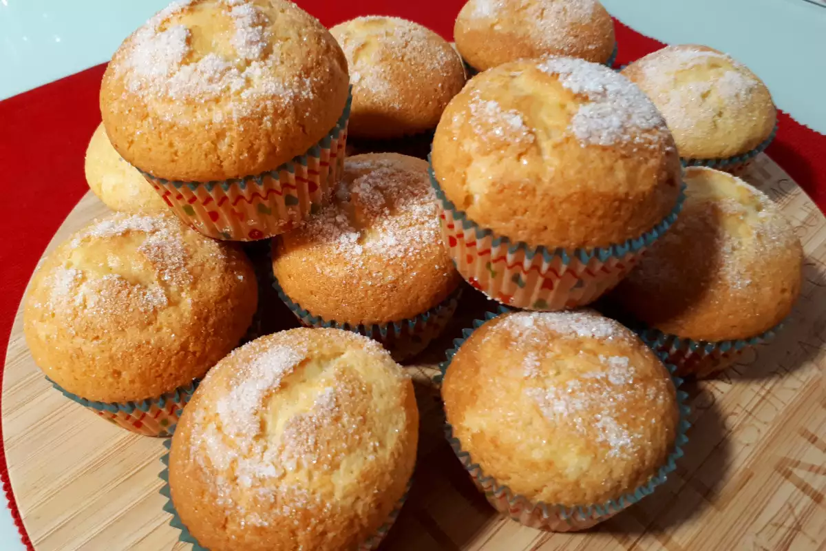 Muffins clásicos de vainilla - Receta 