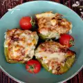 Pimientos rellenos de carne en la freidora de aire