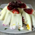 Gelatina de leche con frutas