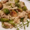 Risotto de coles de Bruselas y parmesano