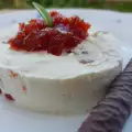 Semifrío con membrillos y parmesano