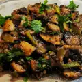 Champiñones en mantequilla con calabacín