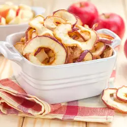 Chips de manzana con canela