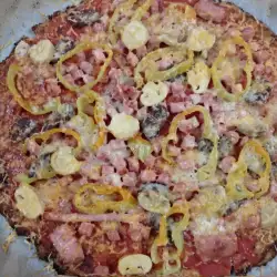 Pizza con pimientos sin gluten