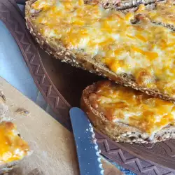 Tostadas con queso cheddar y mozzarella