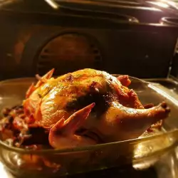 Pollo al horno con ajo
