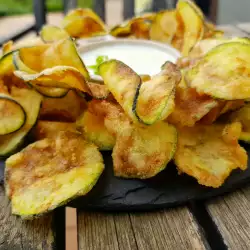 Chips de calabacín finos y crujientes