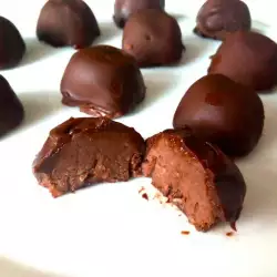 Bombones de chocolate con alubias rojas