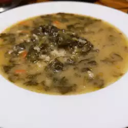 Sopa de espinacas frescas