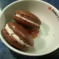 Macarons franceses de chocolate