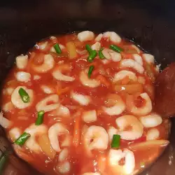 Sopa fría de tomate con gambas