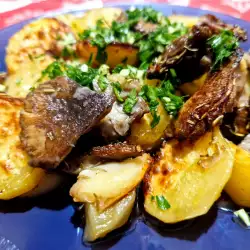 Patatas asadas con aceite de oliva