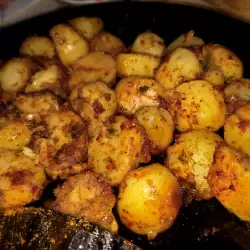 Patatas con aceite de girasol