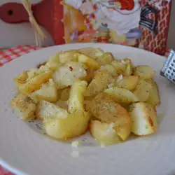 Guarnición de patatas con eneldo