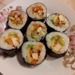 Sushi con zanahorias