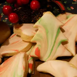 Galletas navideñas con glaseado efecto marmolado