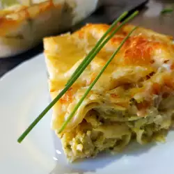 Lasaña de brócoli y quesos