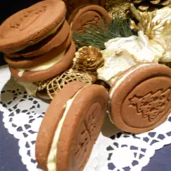 Galletas de jengibre con cacao y chocolate blanco