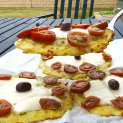 Mini pizzas Caprese de calabacín