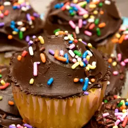 Hermosos muffins de cumpleaños infantil