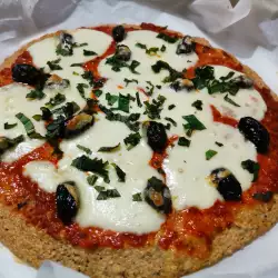 Pizza dietética con masa de salvado de avena