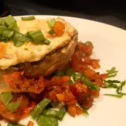 Champiñones rellenos de queso crema y zanahorias