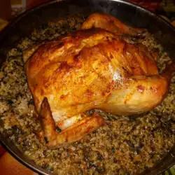 Pollo relleno con arroz y espinacas