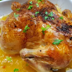 Pollo al horno con mantequilla
