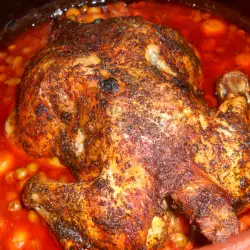 Pollo al horno con aceite de girasol