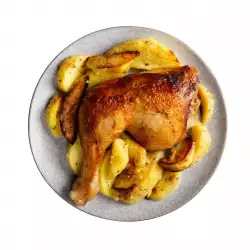 Pollo con patatas al horno estilo rústico