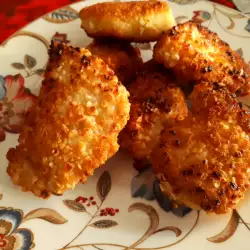 Nuggets de pollo con costra de almendras