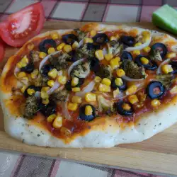 Pizza con maíz