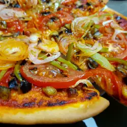 Pizza Vegana con pimientos