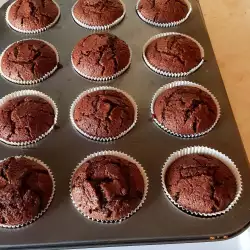 Muffins de cacao con harina