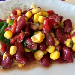 Ensalada de alubias rojas con maíz
