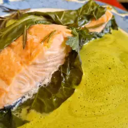 Salmón con crema de acelgas