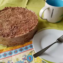 Tarta de chocolate y galletas con crema agria