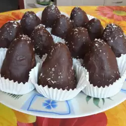 Rocas de chocolate con chocolate