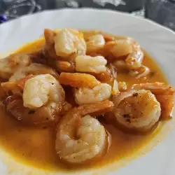 Gambas en salsa de verduras