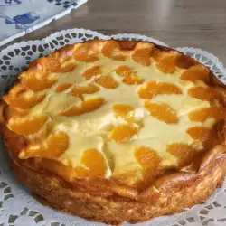 Tarta de mandarinas con pudín