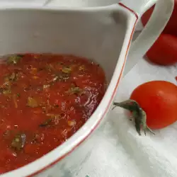 Salsa de tomate con aceite de oliva