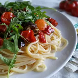 Espaguetis con verduras para cenar