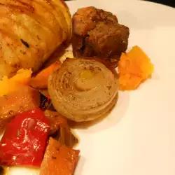 Cerdo con verduras al horno