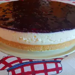Tarta de queso con gelatina y nata