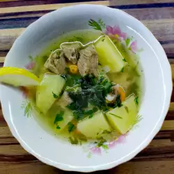 Sopa de ternera con cebolla