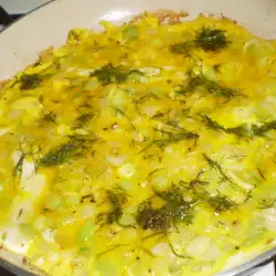 Calabacines con huevos y ajo