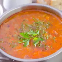 Доматена Супа con perejil