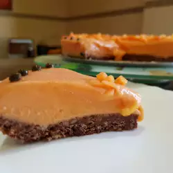 Tarta semifreddo con papaya y chocolate blanco